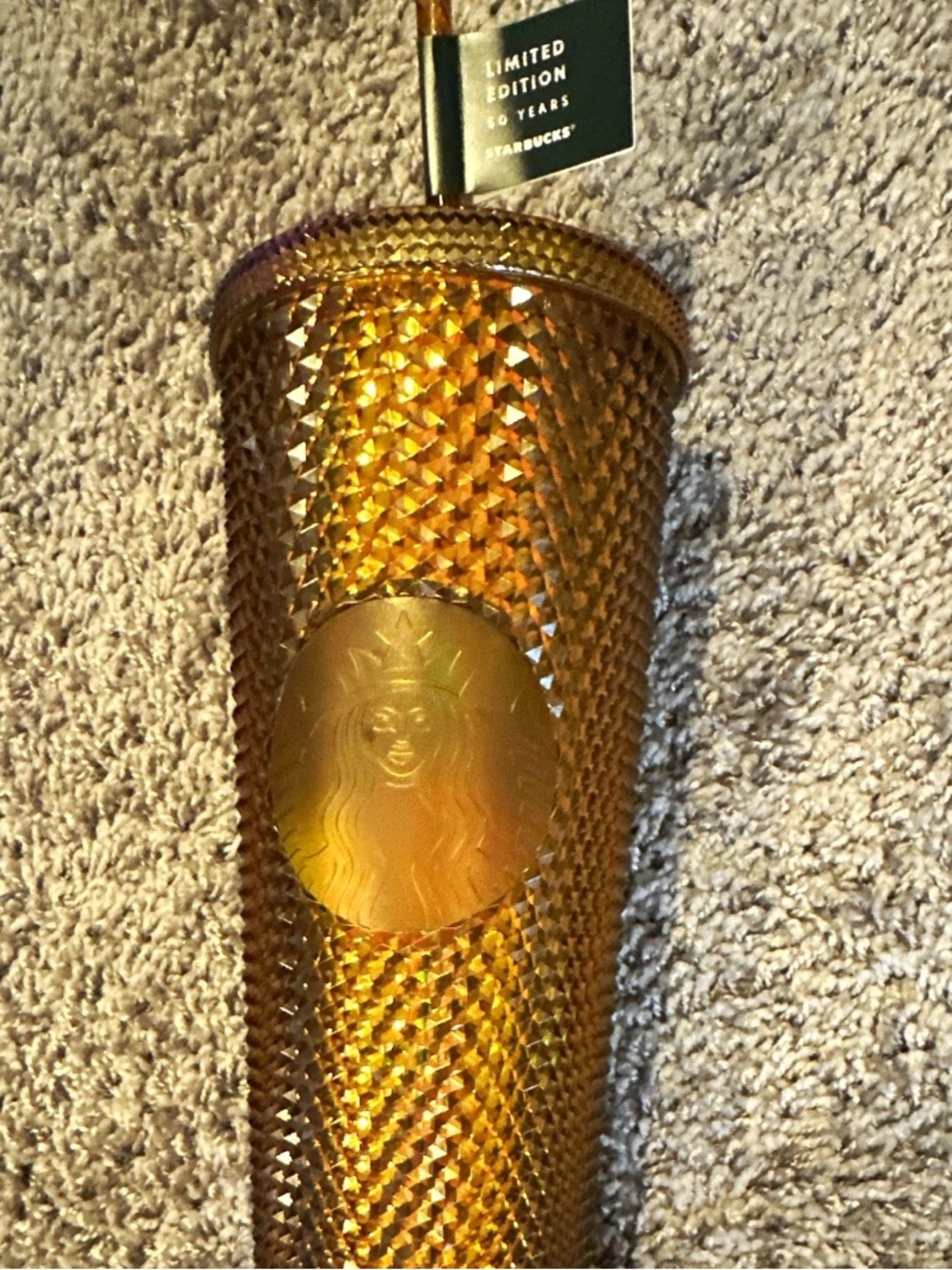 Starbucks Gold Textured Studded Tumbler